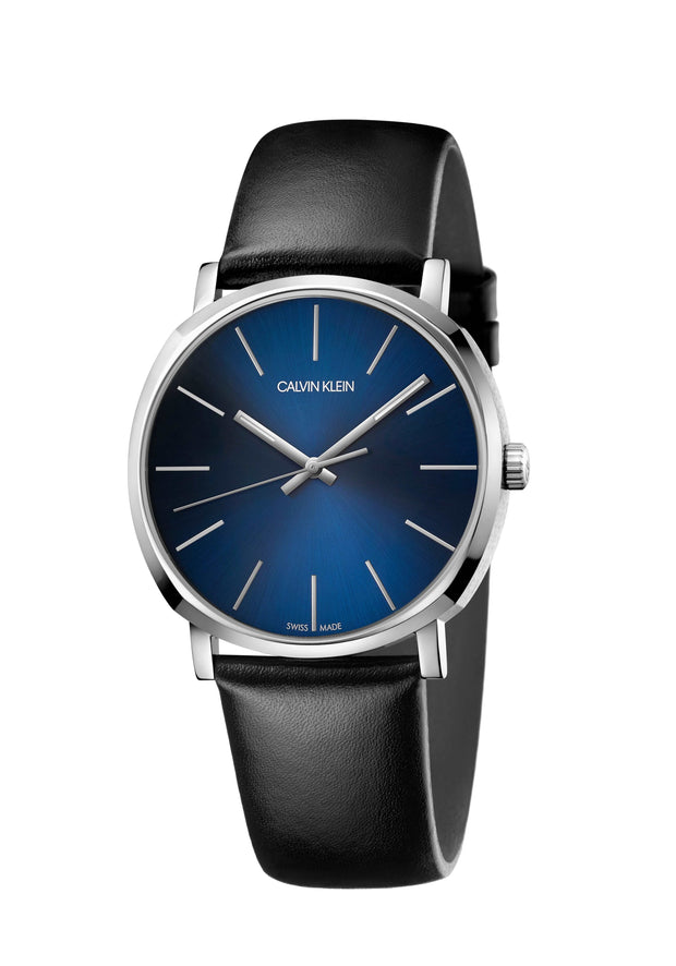 Calvin Klein Men's Posh 40mm Blue Dial Leather Watch - K8Q311CN