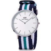 Daniel Wellington Men's Classic Nottingham 40mm White Dial Canvas Watch -  0208DW