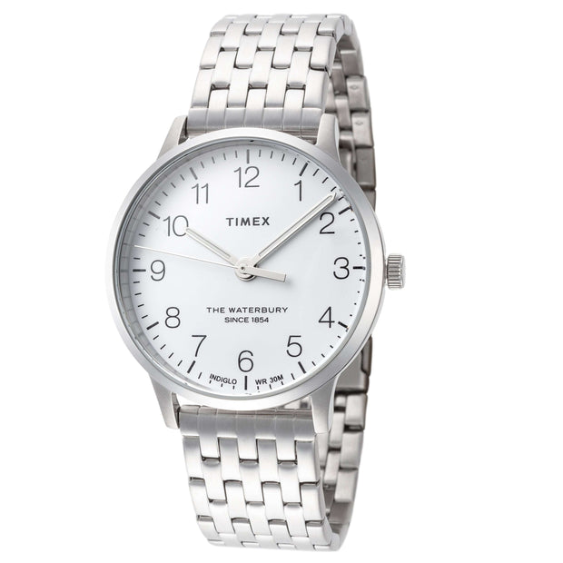 Timex Women's Waterbury 36mm White Dial Stainless Steel Watch - TW2R72600