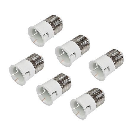 6 x E27/E26 Screw Type to B22 Normal Pin Holder Adapter/Converter For Light