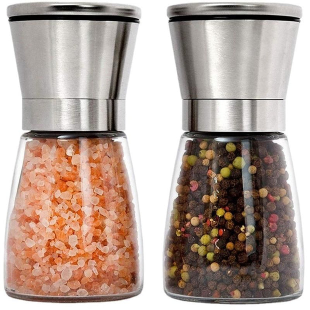 Set of Two Adjustable Spice Grinders