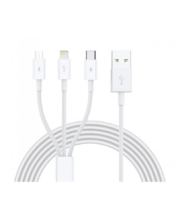 3 in 1 Charging and Data Transfer Cable - 1 Meter